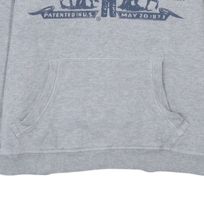 Levi's Boys Grey Hoodie Pullover 16 Years Cotton Graphic Print