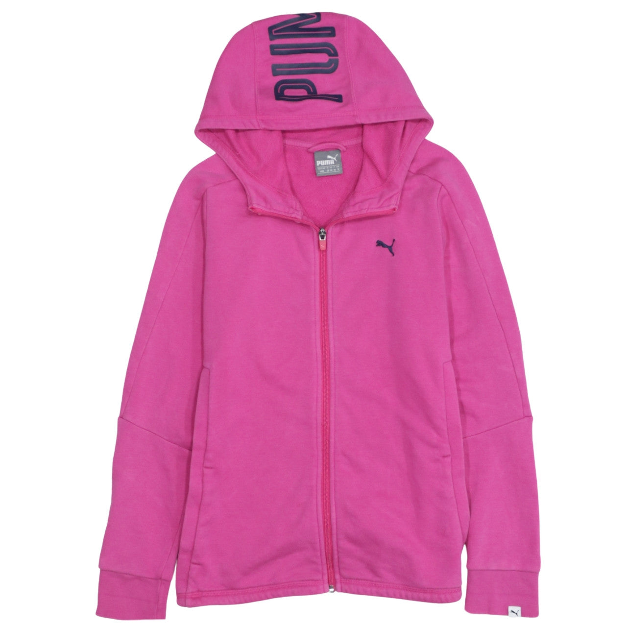 Womens UK Size 12 PUMA Pink Full Zip Hoodie
