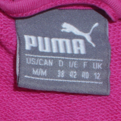 Womens UK Size 12 PUMA Pink Full Zip Hoodie