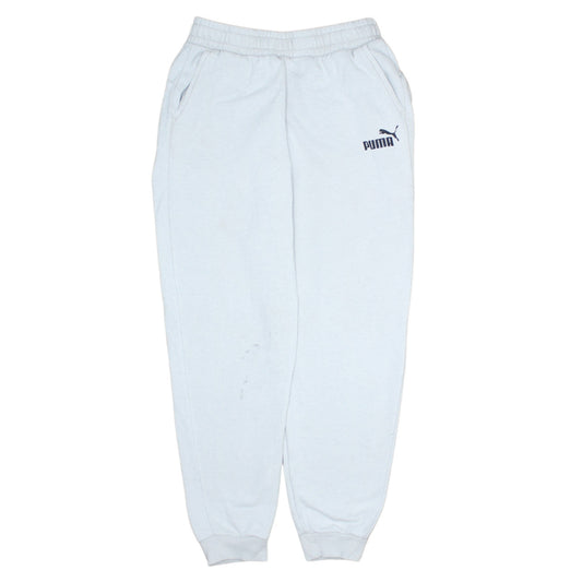 Puma Boys White Jogger Sweatpants 15-16 Yrs Fleece Comfort Active Trousers