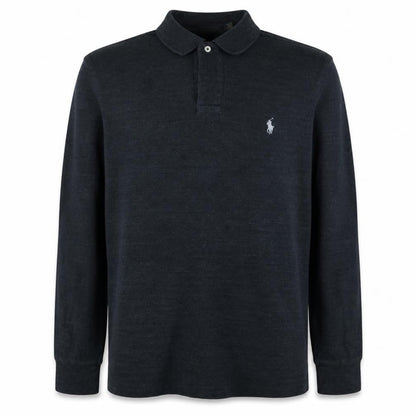 Ralph Lauren Men’s Black Slim Fit Long Sleeve Cotton Polo Shirt L