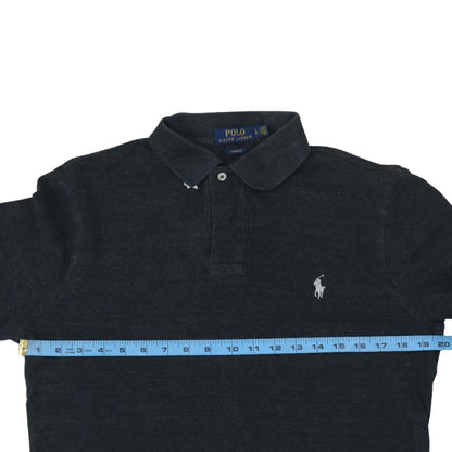 Ralph Lauren Men’s Black Slim Fit Long Sleeve Cotton Polo Shirt L
