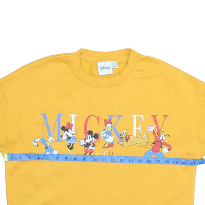 Womens UK Size S Disney Yellow Pullover Sweatshirt