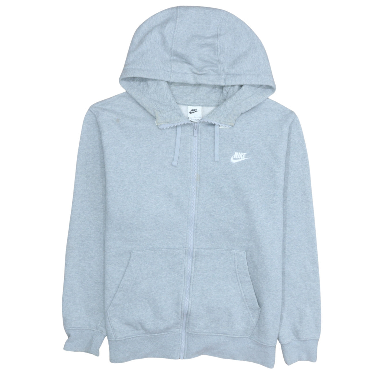 Womens UK Size XL Nike Grey Full Zip Hoodie