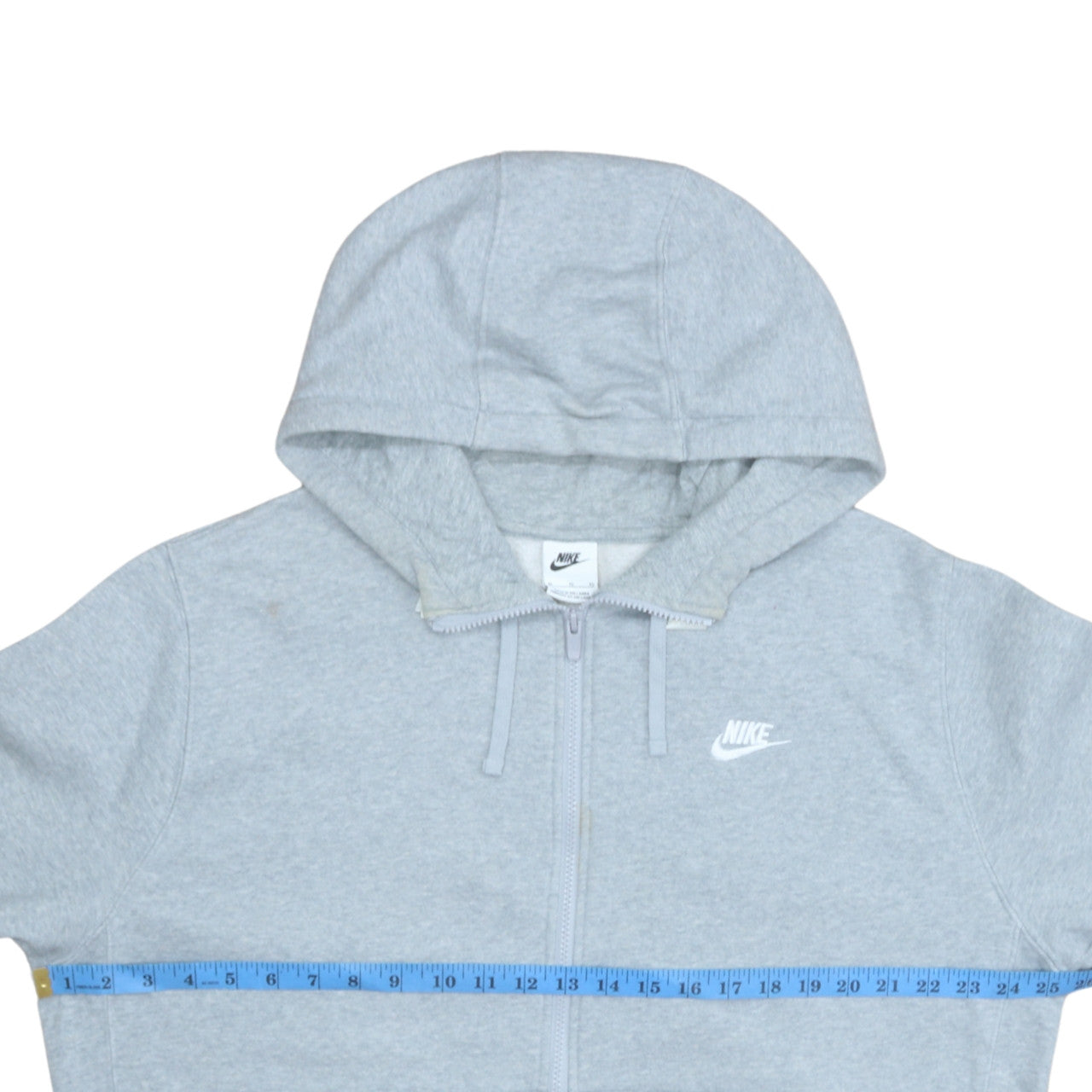 Womens UK Size XL Nike Grey Full Zip Hoodie