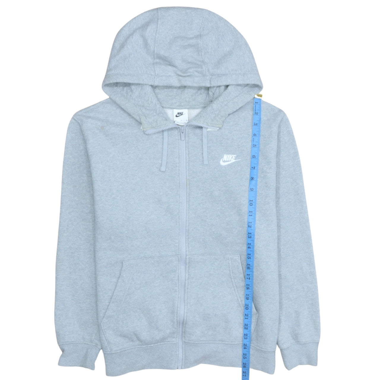 Womens UK Size XL Nike Grey Full Zip Hoodie