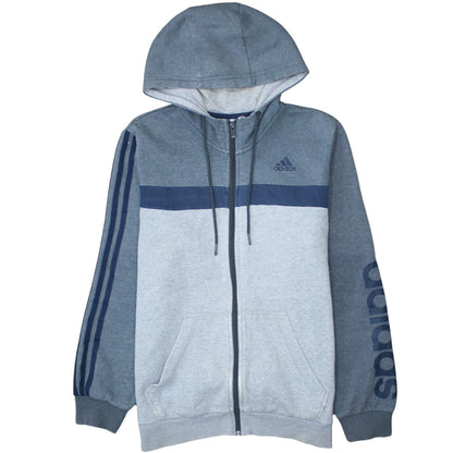 Mens UK Size M adidas Grey Full Zip Hoodie