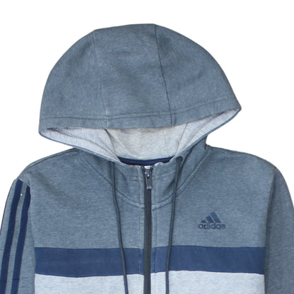 Mens UK Size M adidas Grey Full Zip Hoodie