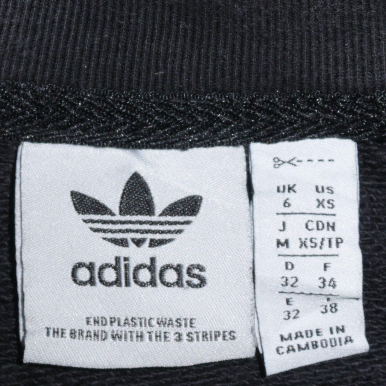 Womens UK Size XS adidas Black Pullover Sweatshirt