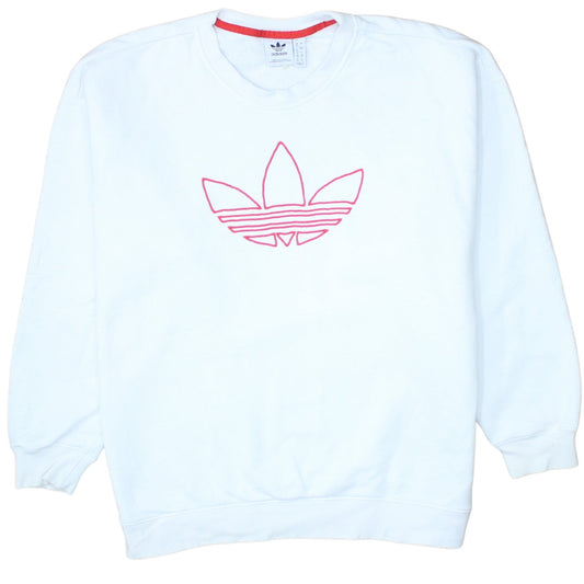 Womens UK Size 12 adidas White Pullover Sweatshirt