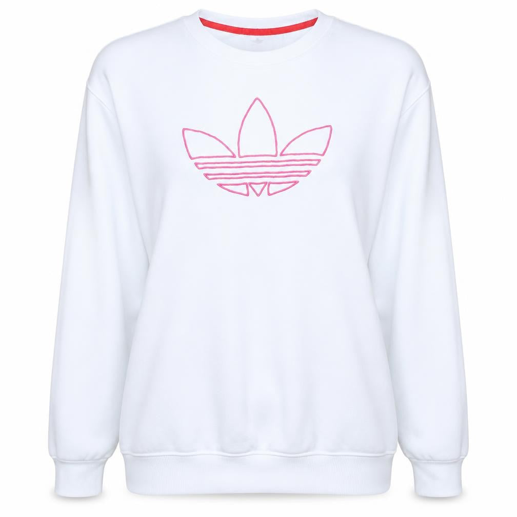 Womens UK Size 12 adidas White Pullover Sweatshirt