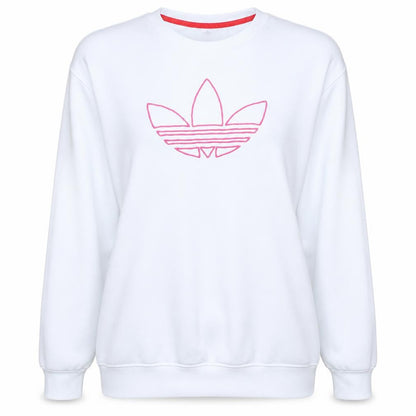 Womens UK Size 12 adidas White Pullover Sweatshirt