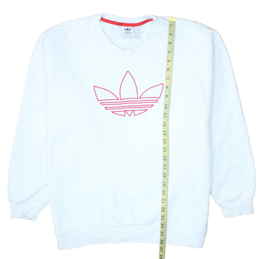 Womens UK Size 12 adidas White Pullover Sweatshirt