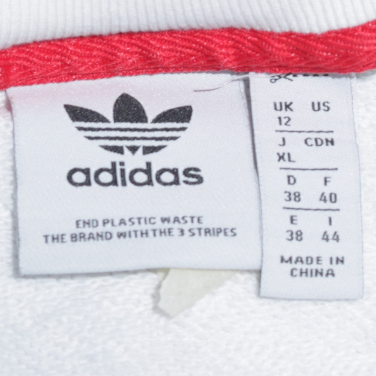 Womens UK Size 12 adidas White Pullover Sweatshirt