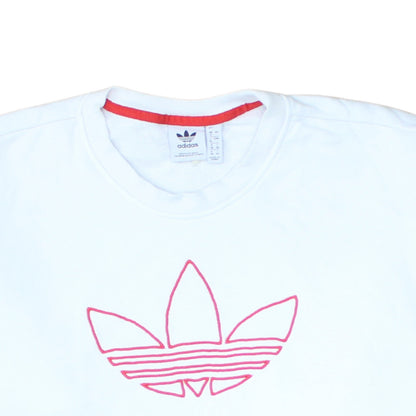 Womens UK Size 12 adidas White Pullover Sweatshirt