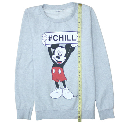 Womens UK Size 10 Disney Grey Pullover Sweatshirt