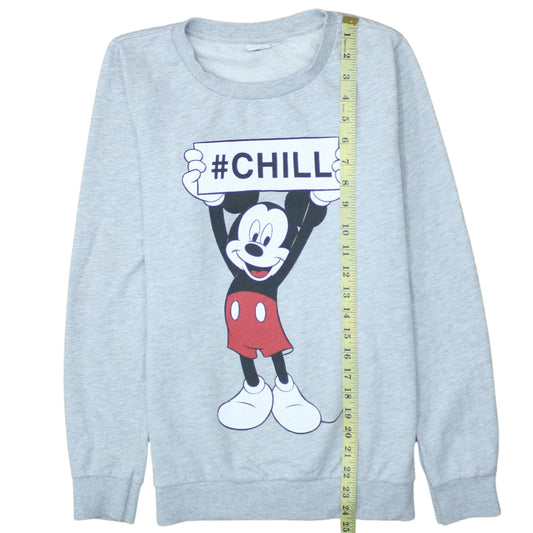 Womens UK Size 10 Disney Grey Pullover Sweatshirt