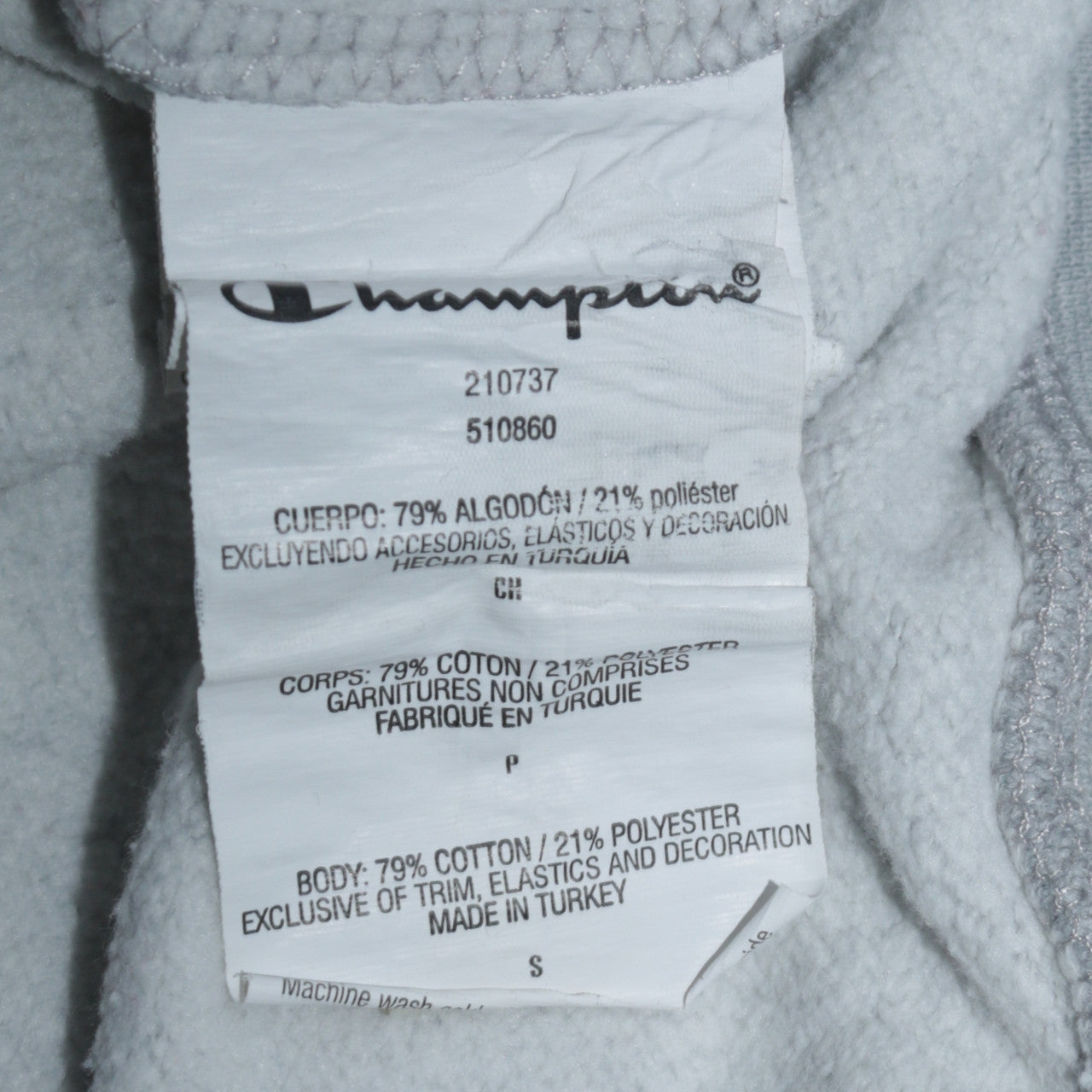Mens UK Size S Champion Grey Pullover Hoodie