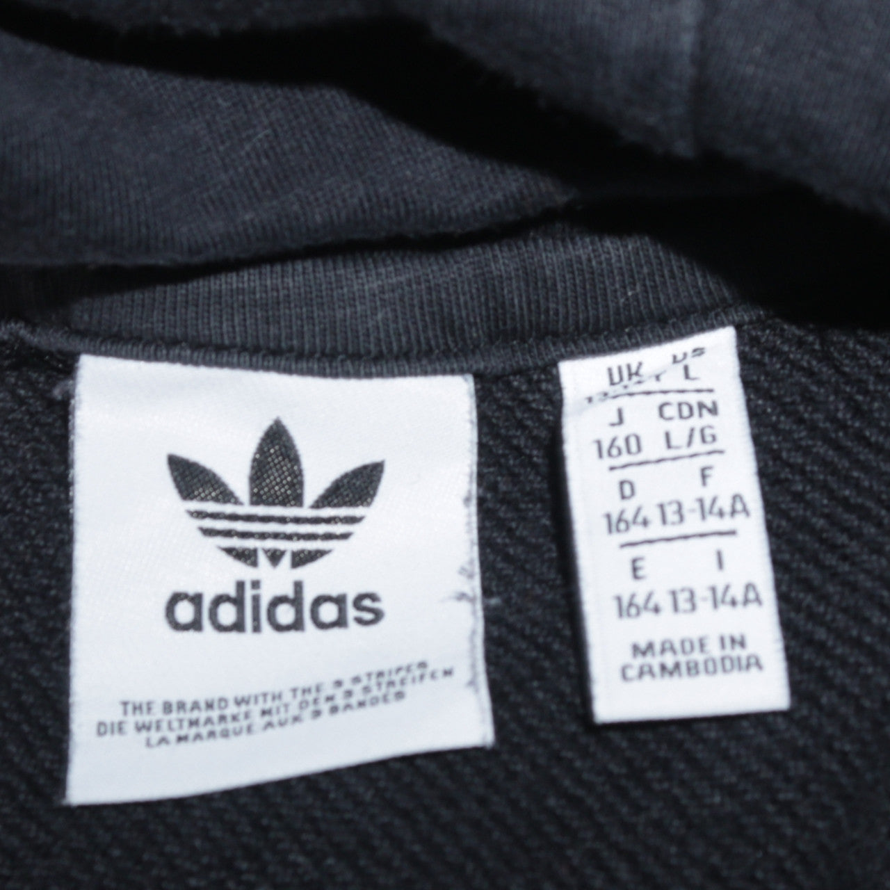 Boys UK Size 13-14 Years adidas Black Pullover Hoodie