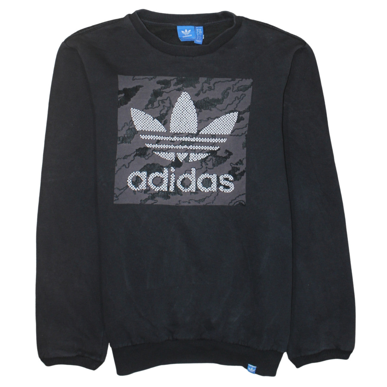 Mens UK Size S adidas Black Pullover Sweatshirt