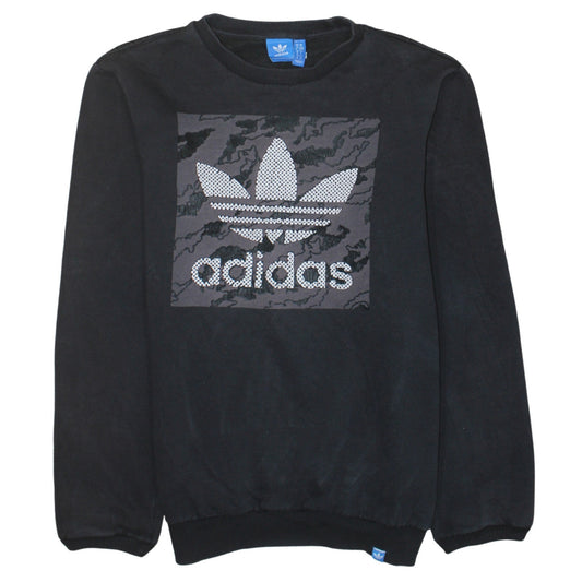 Mens UK Size S adidas Black Pullover Sweatshirt