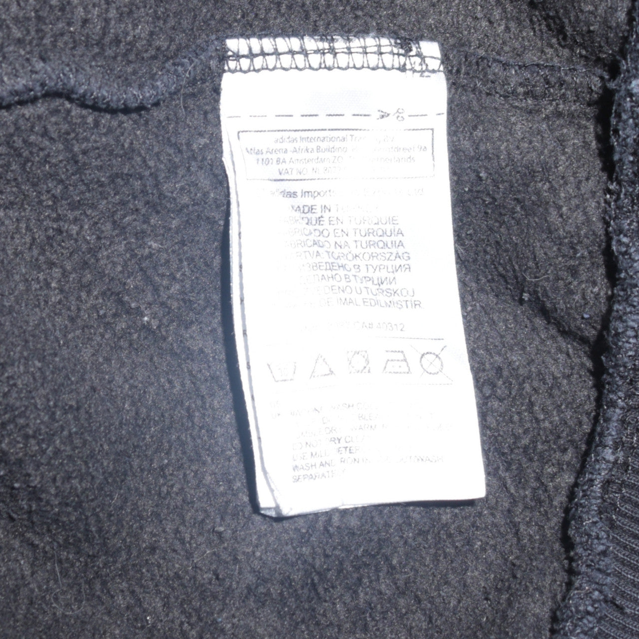 Mens UK Size S adidas Black Pullover Sweatshirt