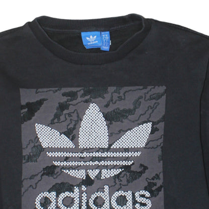 Mens UK Size S adidas Black Pullover Sweatshirt