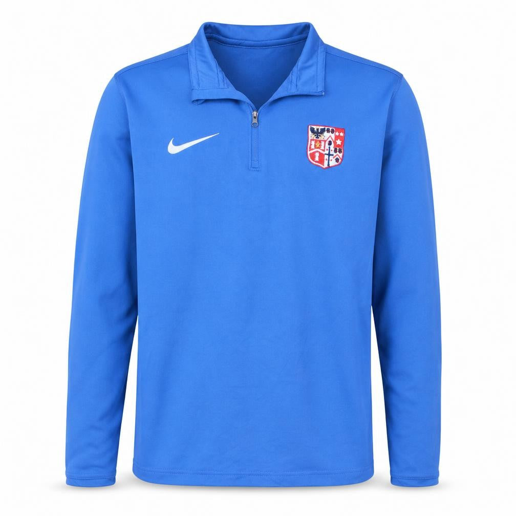 Mens UK Size S Nike Blue 1/4 Zip Sweatshirt