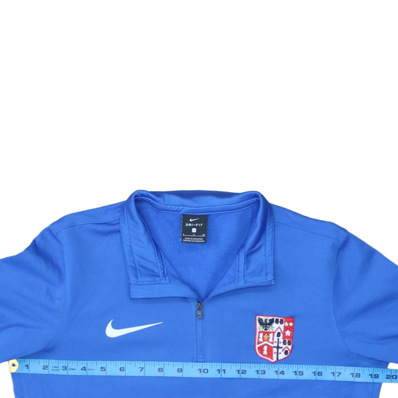 Mens UK Size S Nike Blue 1/4 Zip Sweatshirt