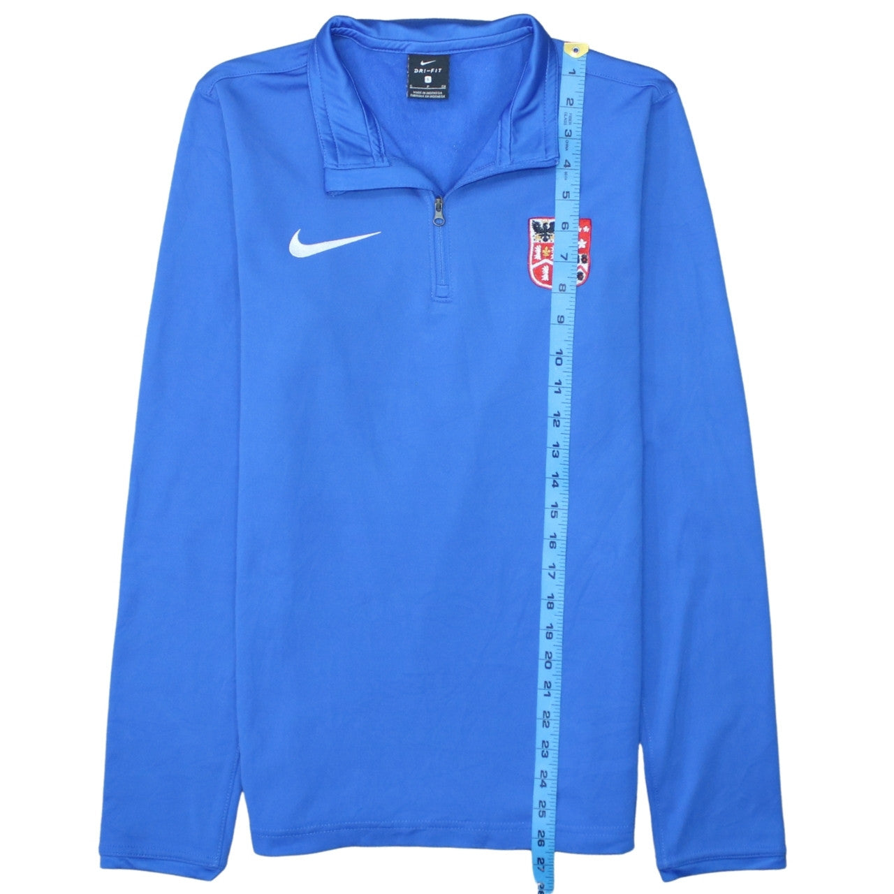 Mens UK Size S Nike Blue 1/4 Zip Sweatshirt