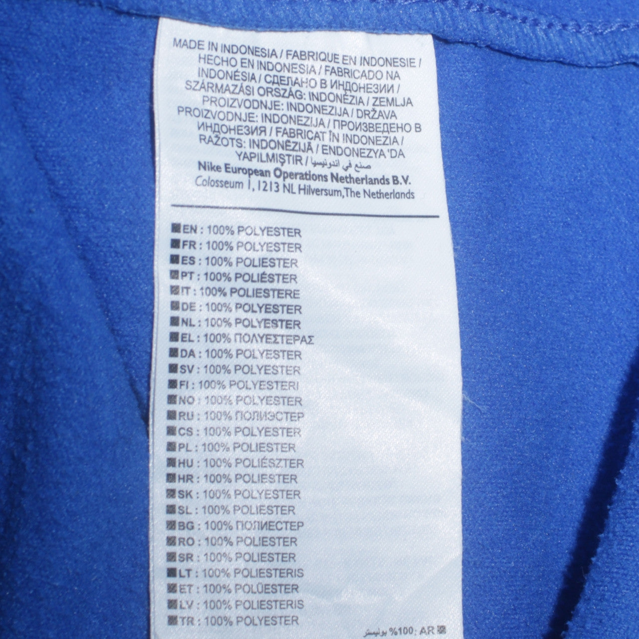 Mens UK Size S Nike Blue 1/4 Zip Sweatshirt
