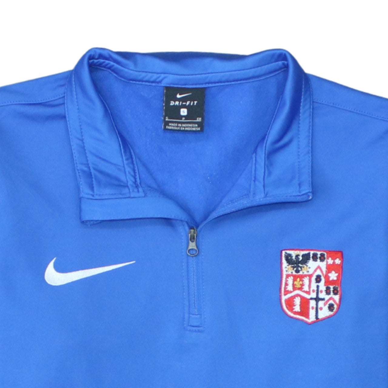 Mens UK Size S Nike Blue 1/4 Zip Sweatshirt