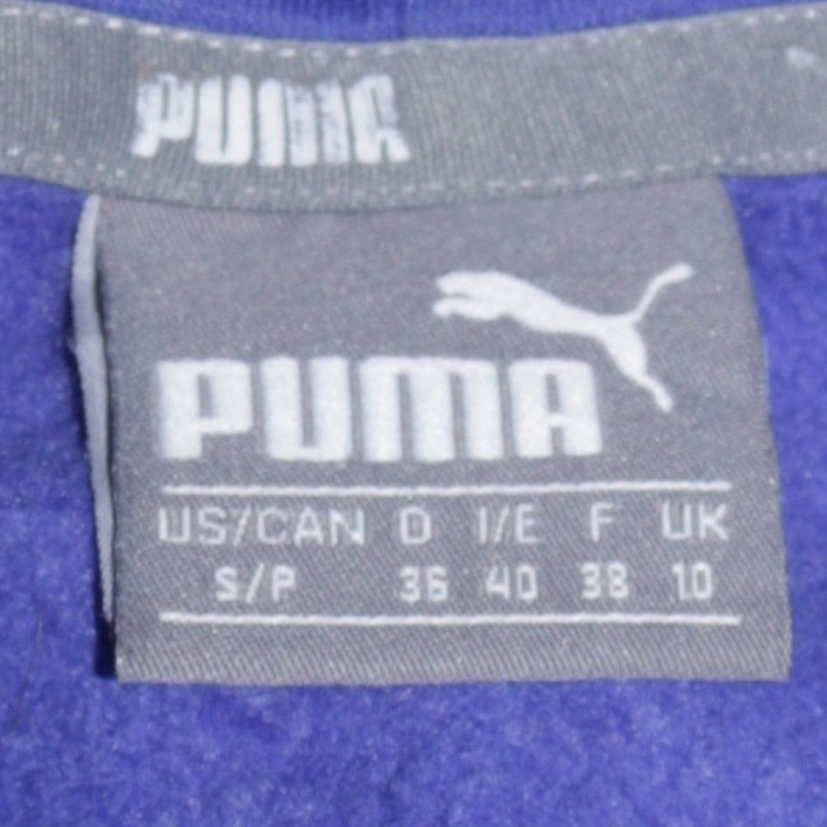 Womens UK Size 10 PUMA Blue Pullover Hoodie