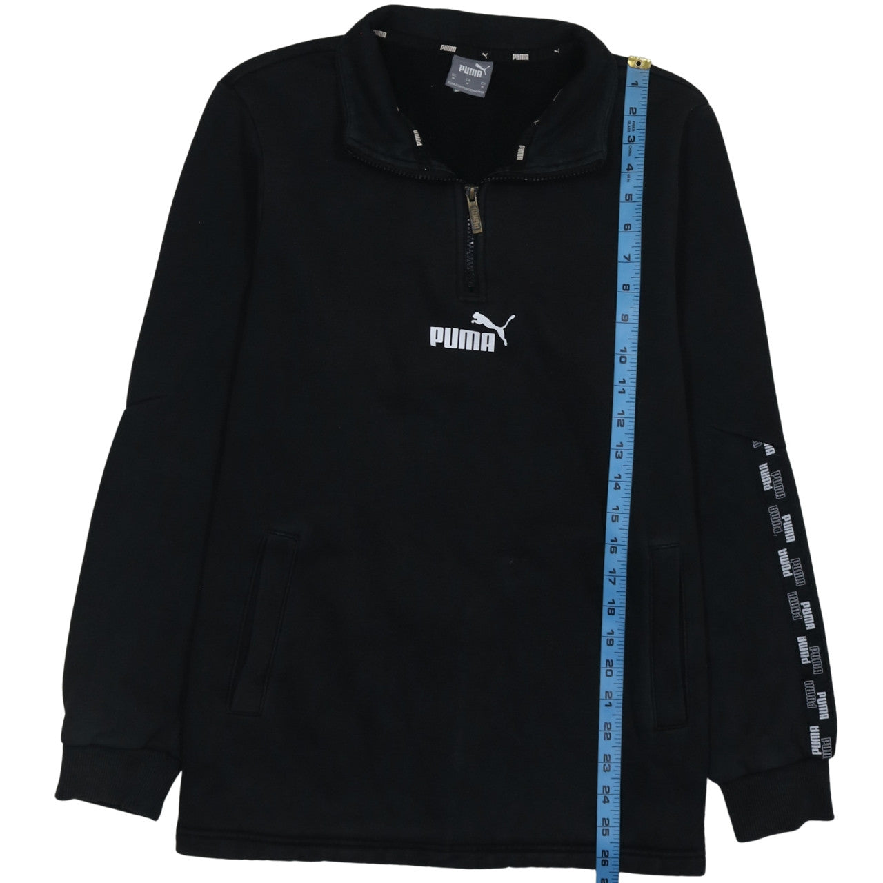 Mens UK Size M PUMA Black Henley Sweatshirt