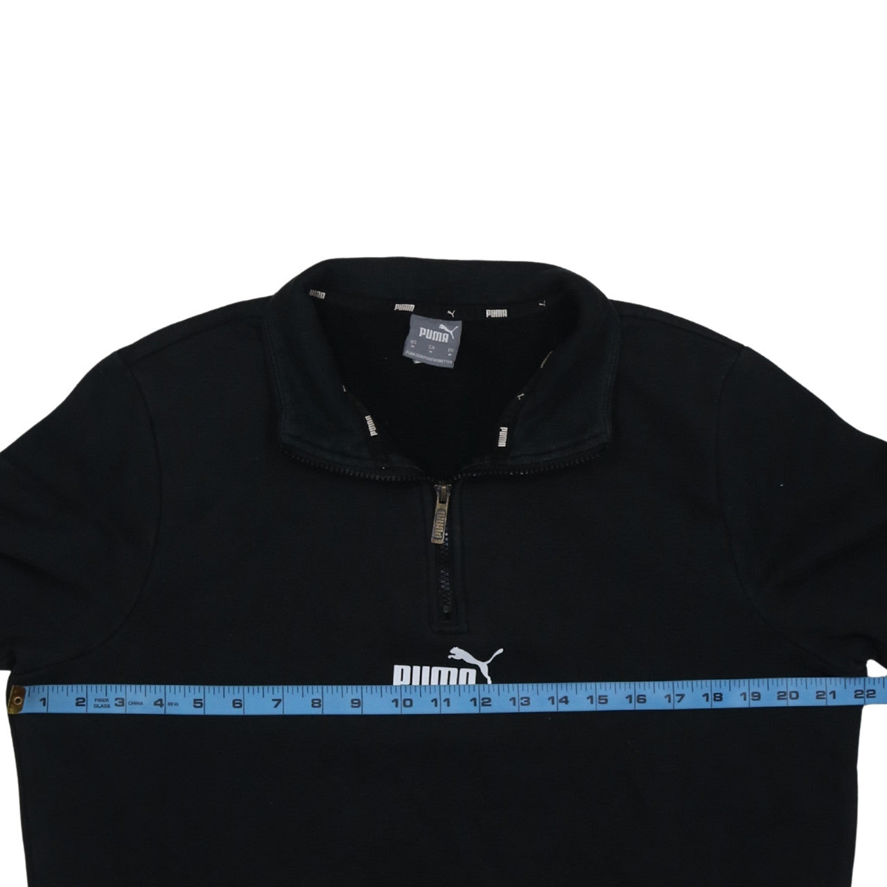 Mens UK Size M PUMA Black Henley Sweatshirt