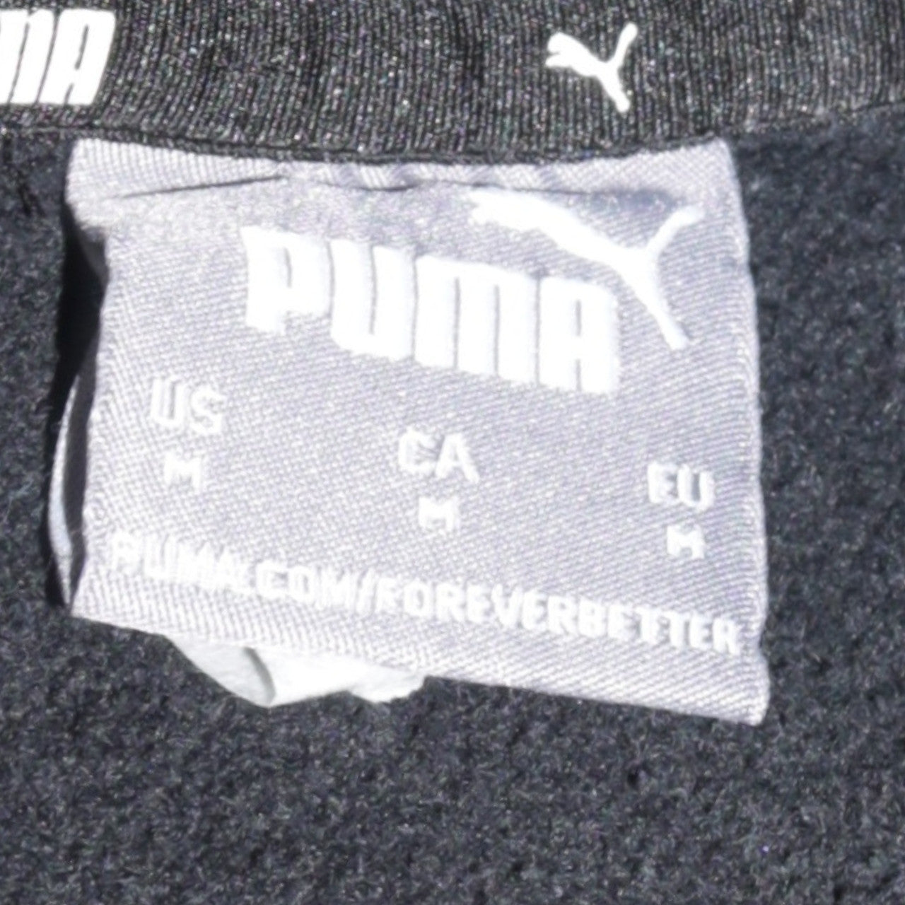 Mens UK Size M PUMA Black Henley Sweatshirt