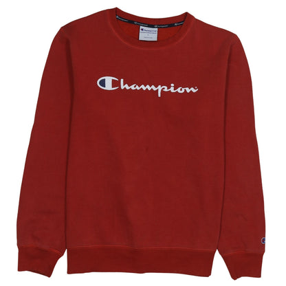 Mens UK Size L Champion Red Pullover Sweatshirt