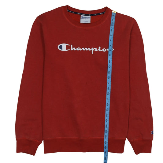 Mens UK Size L Champion Red Pullover Sweatshirt