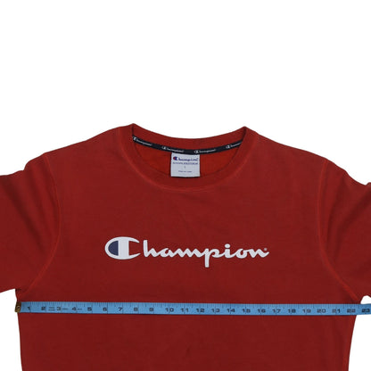 Mens UK Size L Champion Red Pullover Sweatshirt