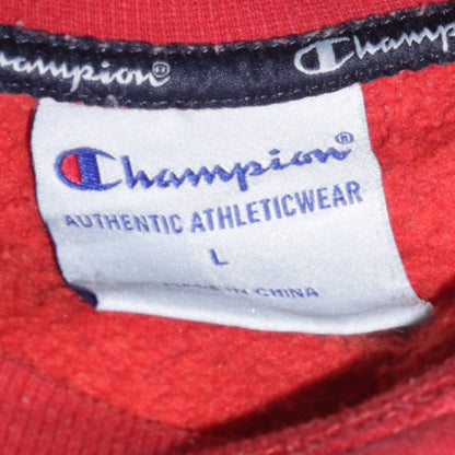 Mens UK Size L Champion Red Pullover Sweatshirt