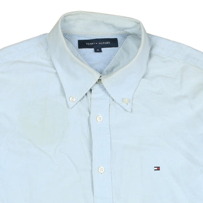 Tommy Hilfiger Men's Light Blue Cotton Button-Up Shirt M Classic Fit
