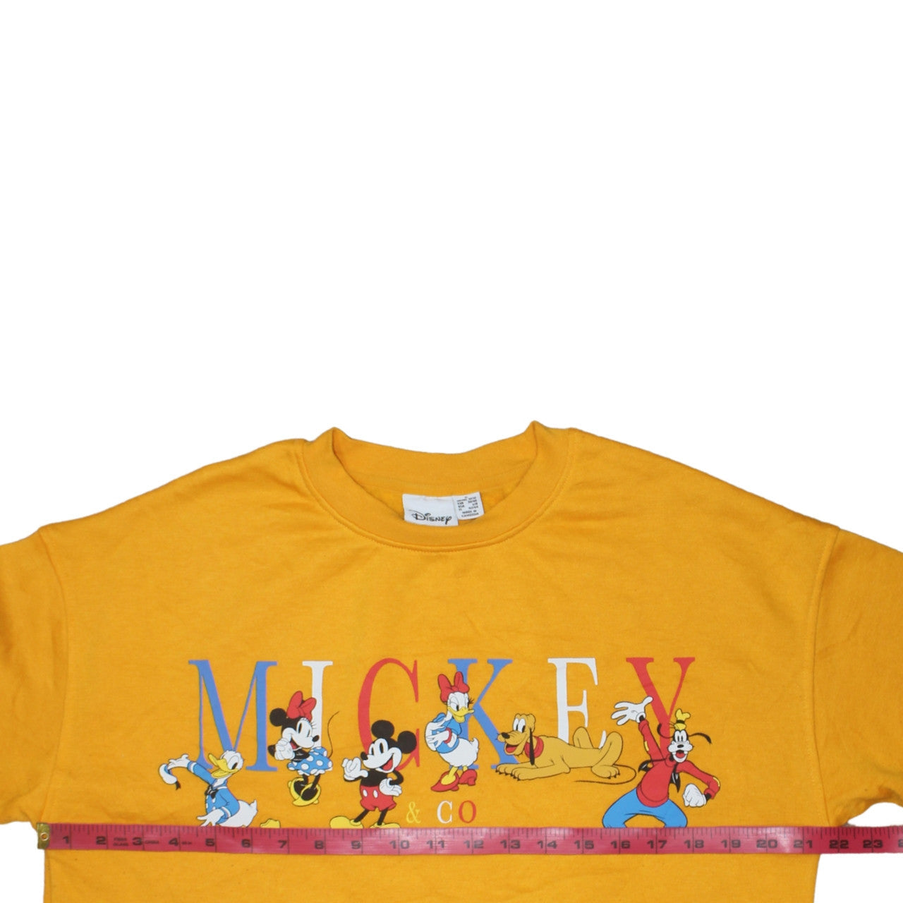 Womens UK Size 10/12 Disney Yellow Pullover Sweatshirt