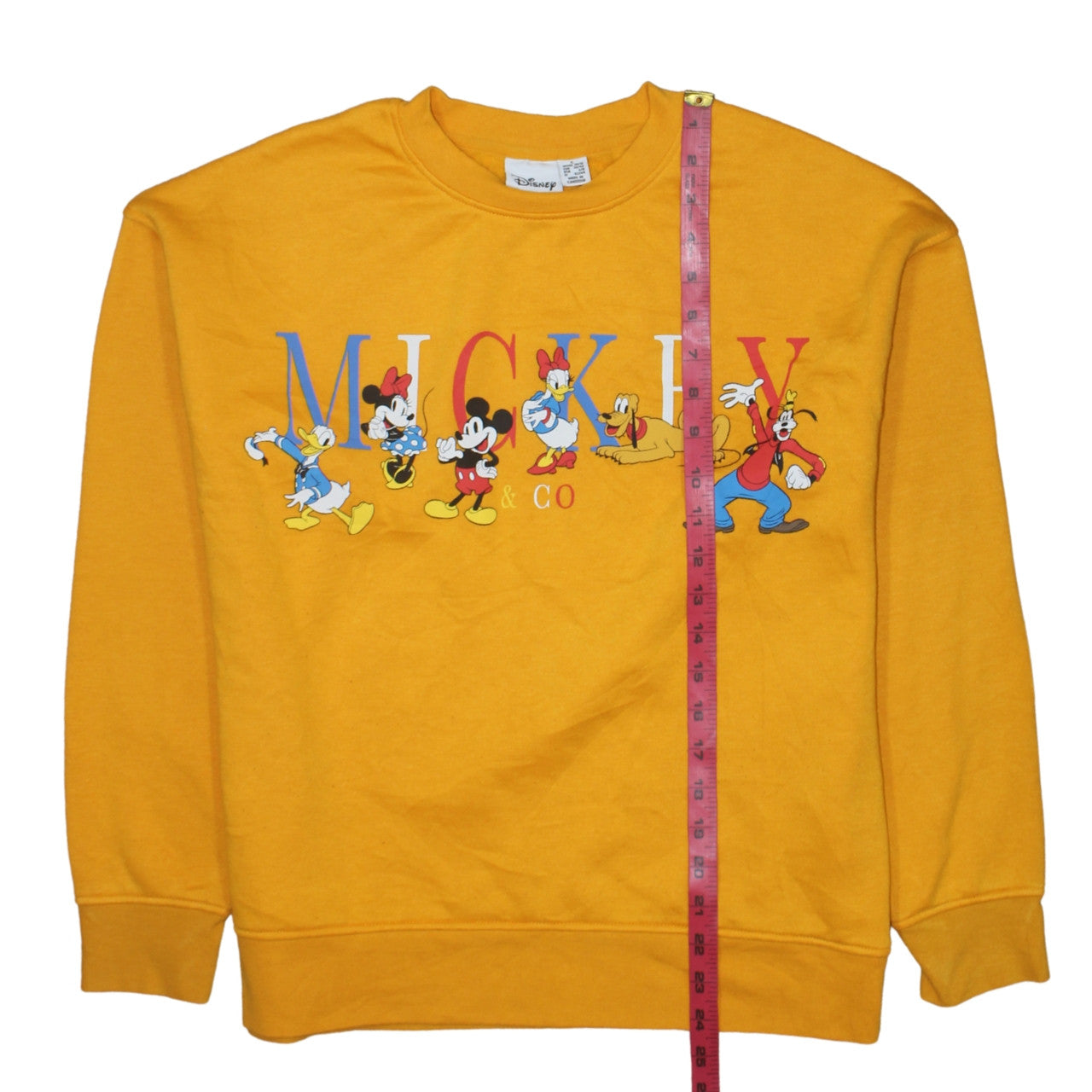 Womens UK Size 10/12 Disney Yellow Pullover Sweatshirt