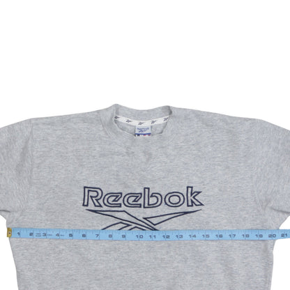 Reebok Boys Grey XL Pullover Fleece Sweatshirt with Embroidered Logo