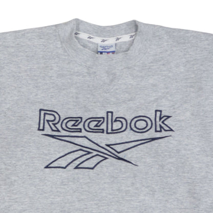 Reebok Boys Grey XL Pullover Fleece Sweatshirt with Embroidered Logo