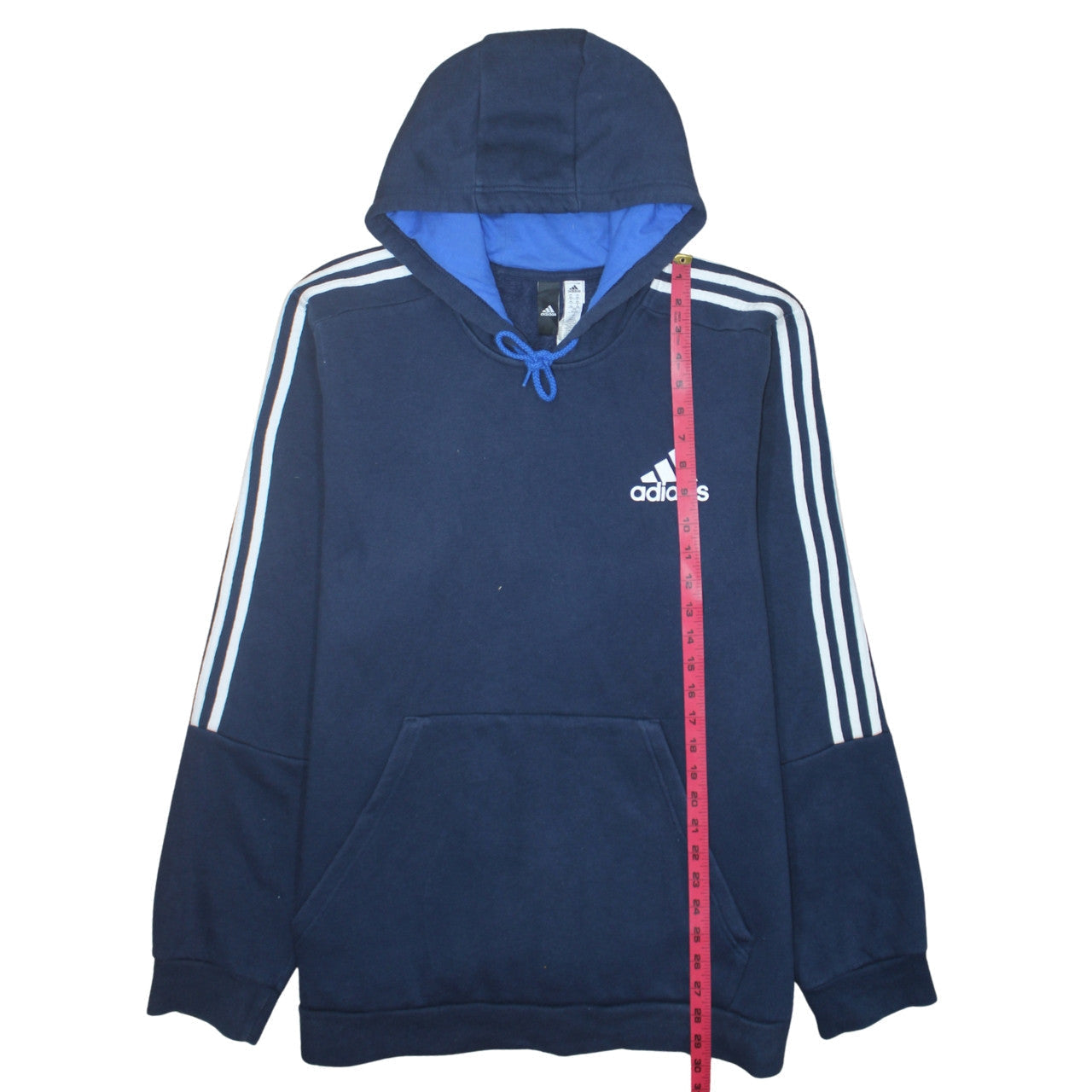 Mens UK Size 2XL adidas Blue Pullover Hoodie