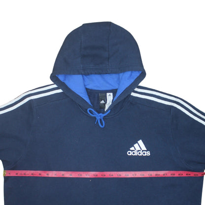 Mens UK Size 2XL adidas Blue Pullover Hoodie