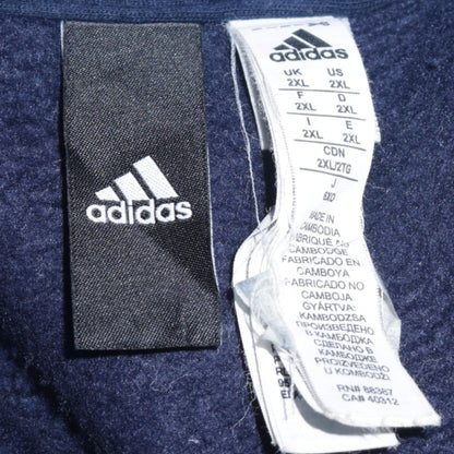 Mens UK Size 2XL adidas Blue Pullover Hoodie