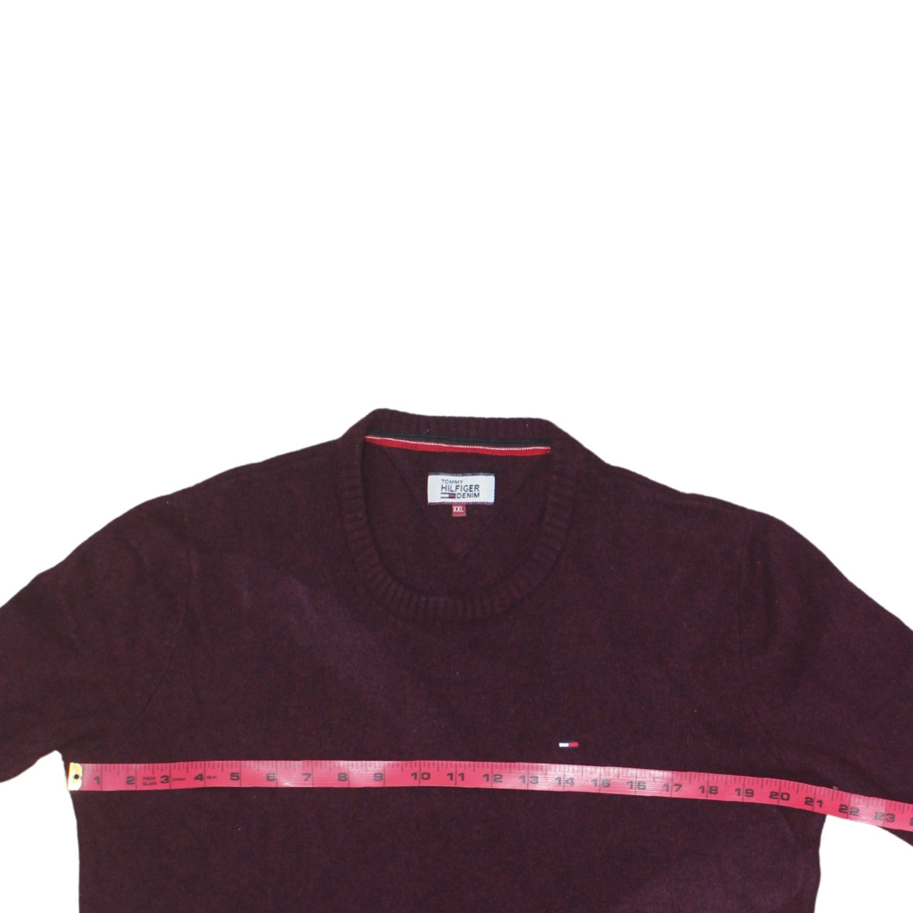 Mens UK Size 2XL Tommy Hilfiger Red Pullover Jumper