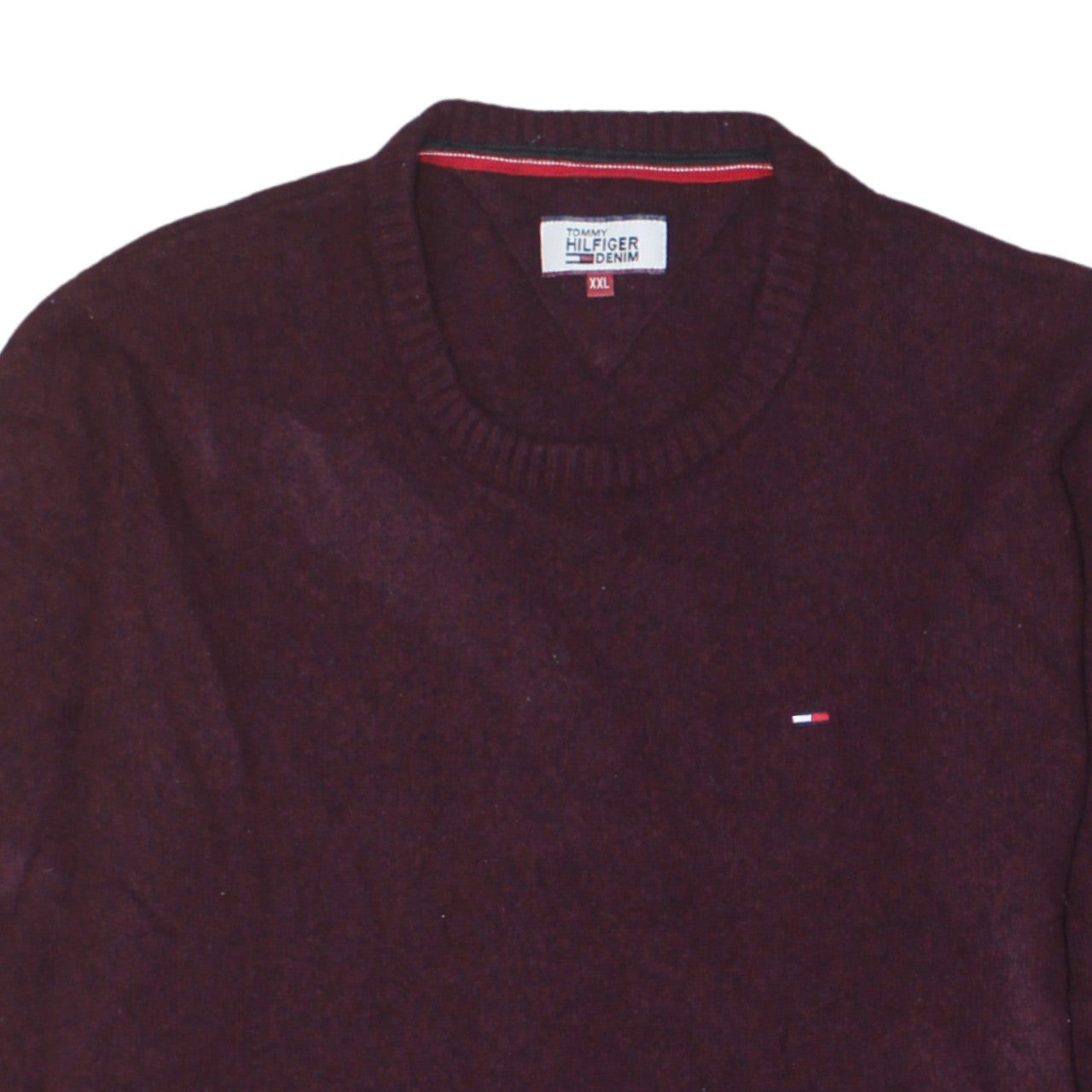 Mens UK Size 2XL Tommy Hilfiger Red Pullover Jumper